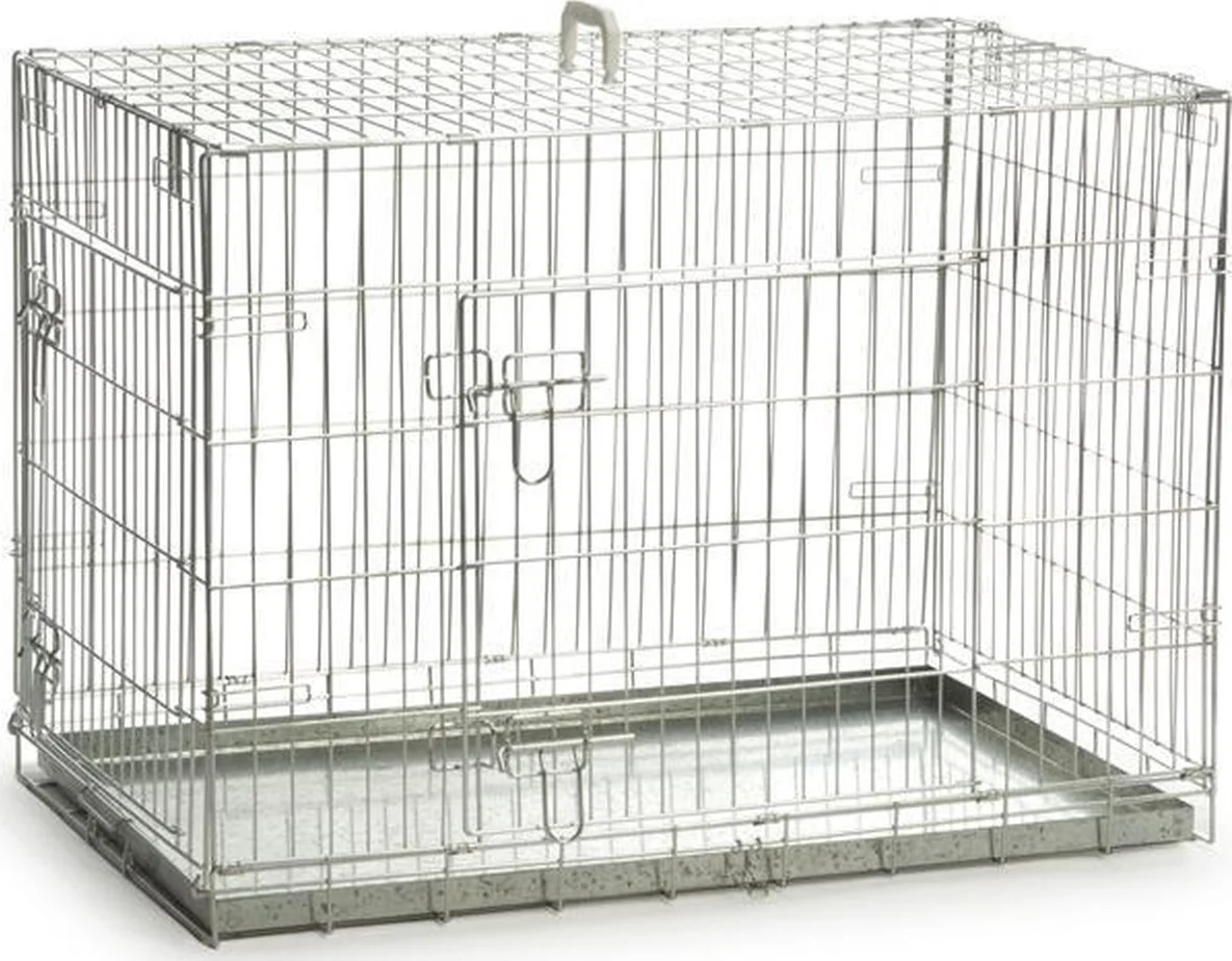 Beeztees - Hondenbench - 2 Deurs - Verzinkt - 89x60x66 cm