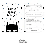Uitnodigingen feestje - Batman - Super hero - Jongen - MamaKaart.nl
