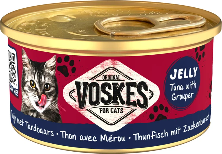Voskes Kattenvoer Nat Tonijn met Tandbaars 85 gr