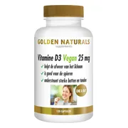 2x Golden Naturals Vitamine D3 25 mcg Vegan 120 capsules