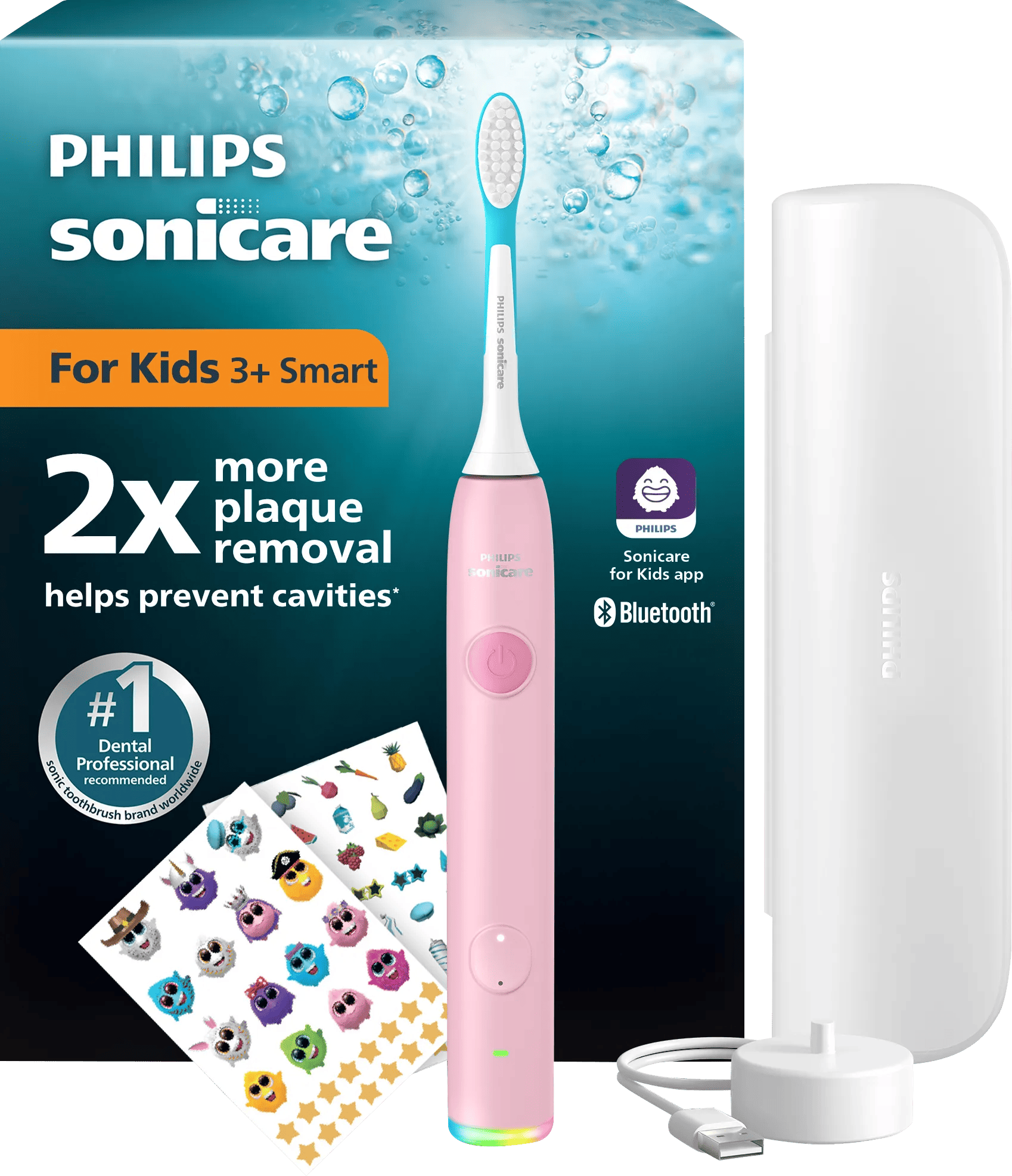Philips Sonicare For Kids 3+ Smart HX6600/41 Roze