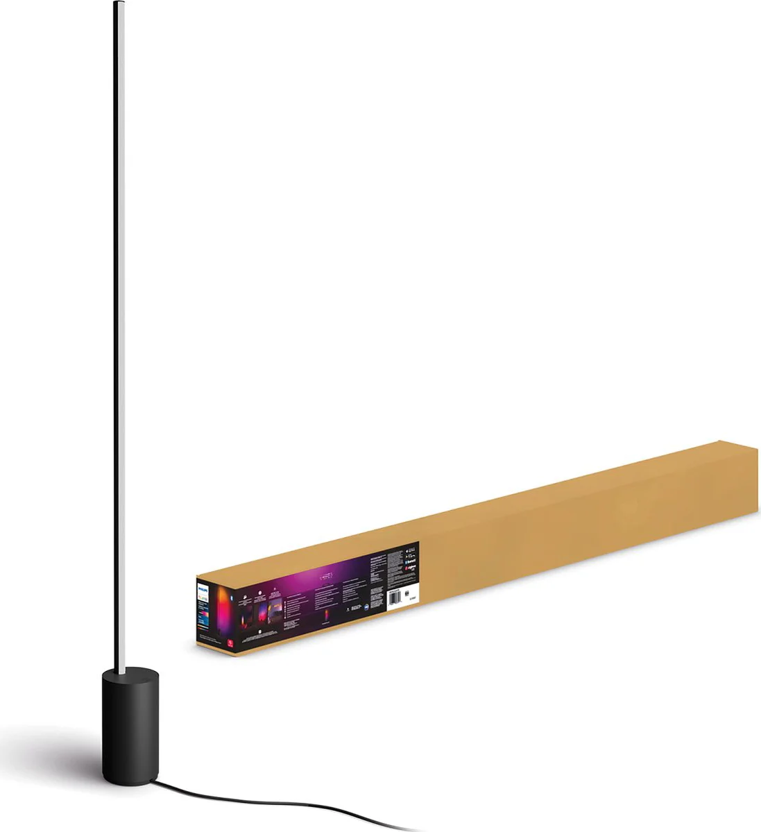 Philips Hue Gradient Signe vloerlamp - wit en gekleurd licht - zwart