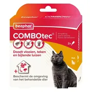 Beaphar Combotec Anti Vlooien en Teken Druppels Kat/Fret 2 pipetten
