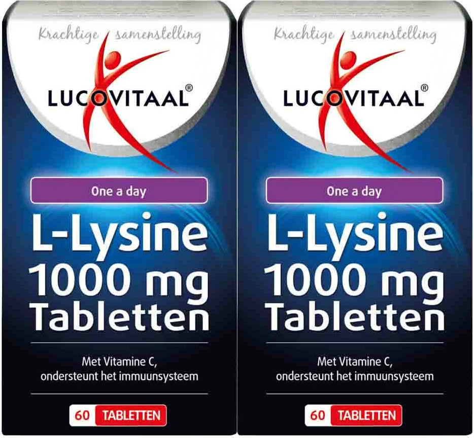 2x Lucovitaal L-Lysine 1000 mg 60 tabletten