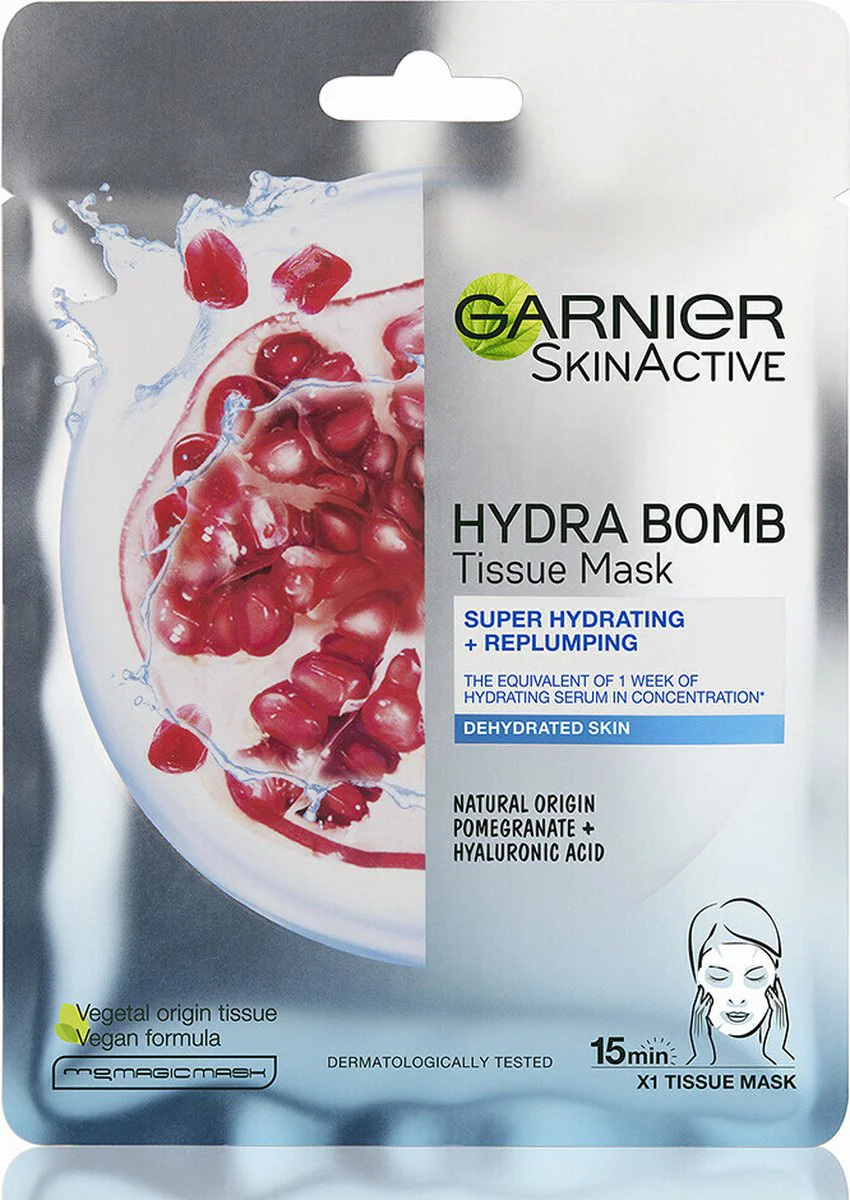 6x Garnier SkinActive Tissue Gezichtsmasker Hydraterend & Revitaliserend