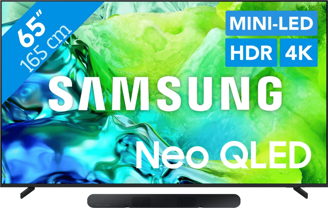 Samsung Neo QLED 65" QN80H (2026) + Samsung HW-S60D Zwart (2024)