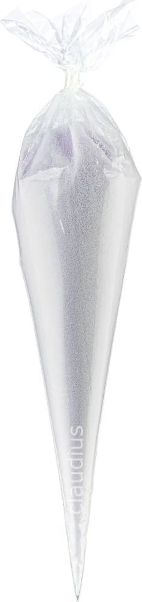 Scrubzout Lavendel - 500 gram in puntzak transparant - set van 6 stuks - Hydraterende Lichaamsscrub