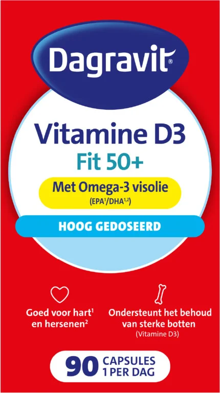 2x Dagravit Vitaal 50+ Vitamine D & Omega-3 Visolie 90 capsules