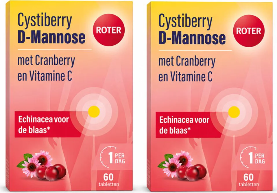 2x Roter Cystiberry D-Mannose 60 tabletten