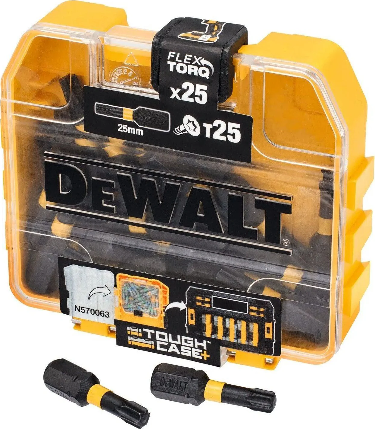 DeWALT DT70558T FLEXTORQ Schroefbits TX25 25mm in TOUGH CASE VE=25