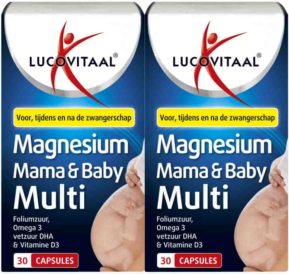 2x Lucovitaal Magnesium Mama & Baby Multi 30 capsules