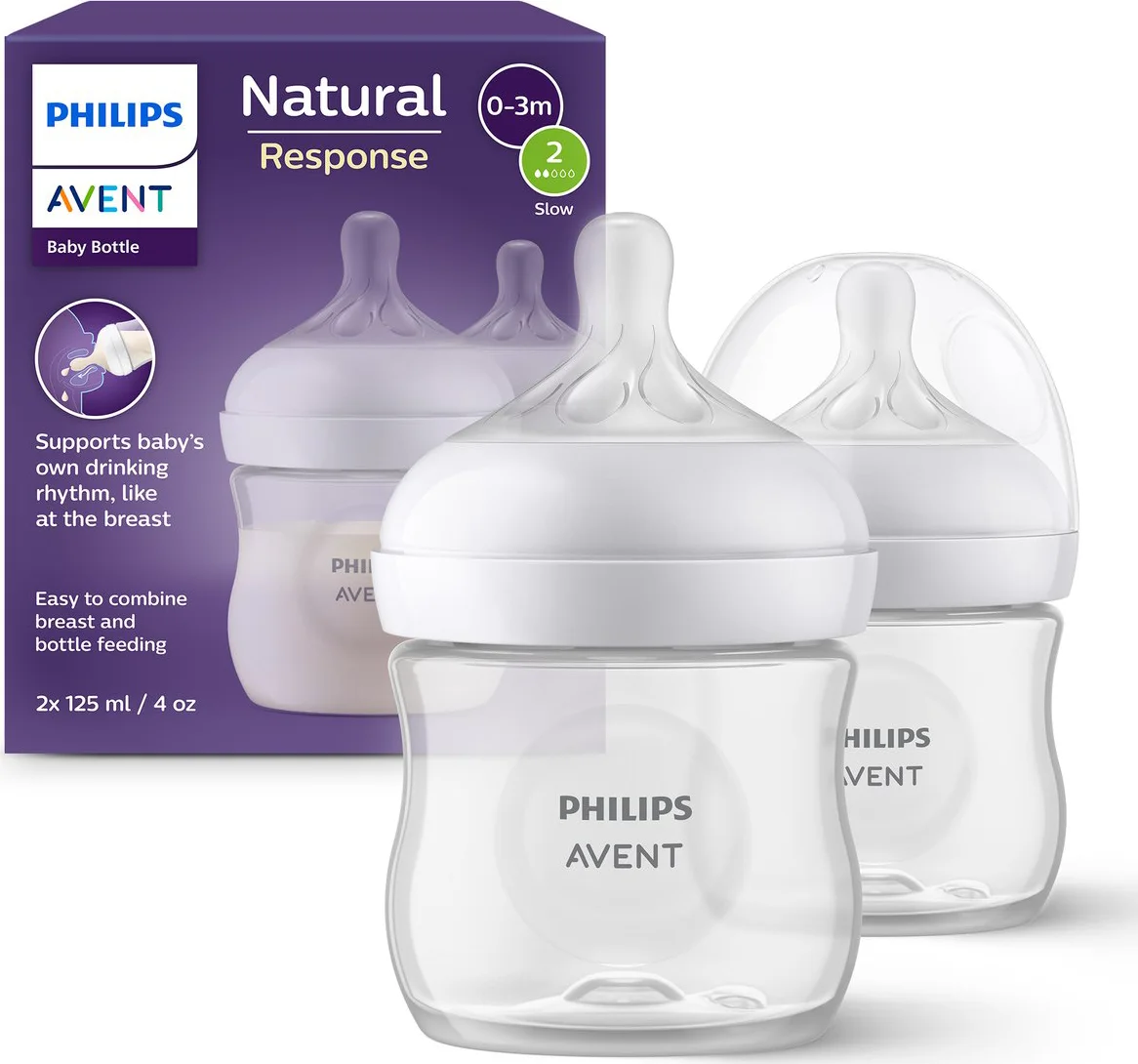 Philips Avent Voedingsfles Natural Response 125 ml 2-Pack 125 ml