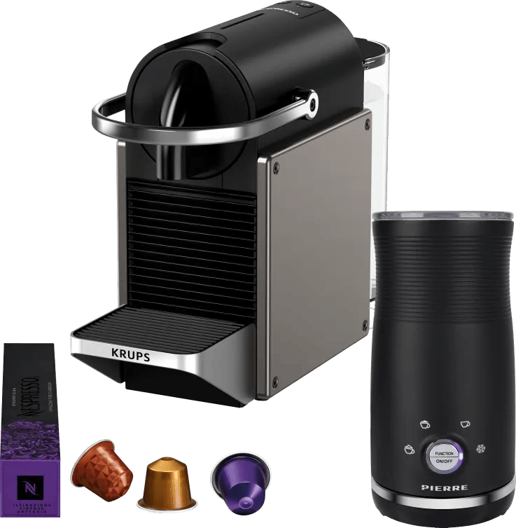 Krups Nespresso Pixie XN306T + Pierre Melkopschuimer