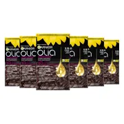 6x Garnier Olia Permanente Crèmekleuring 5.15 Kastanje Lichtbruin 1 set