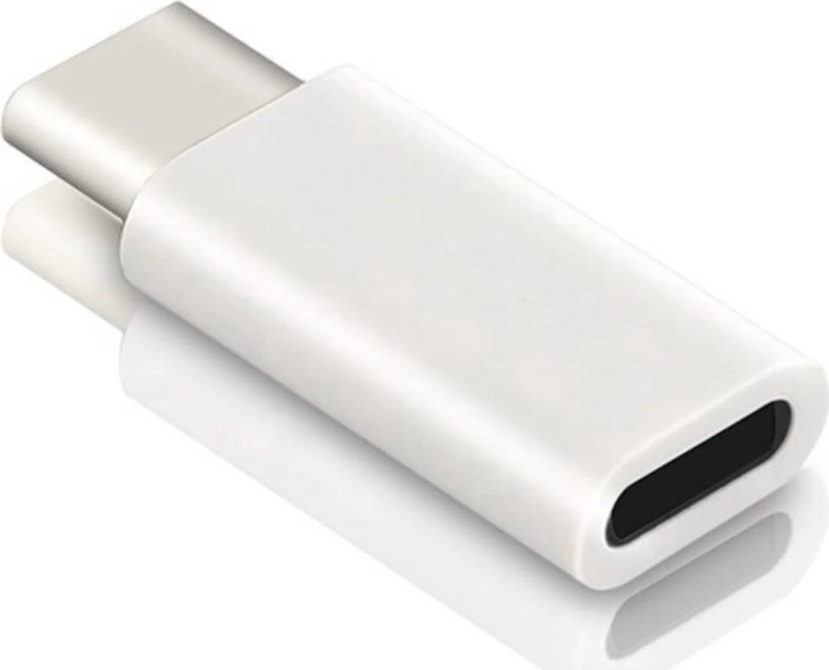 Lightning naar USB-C Adapter - Mini Converter - Zilver - Niet geschikt voor koptelefoon