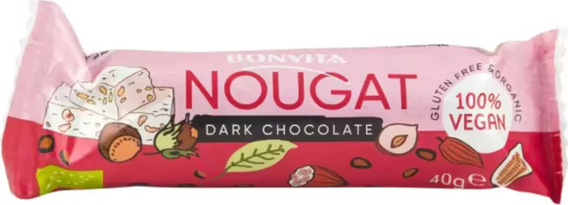 BonVita Nougat Dark Chocolate Bar 40GR