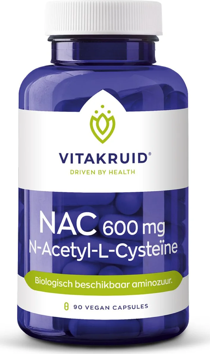 Vitakruid NAC 600 mg N-Acetyl-L-Cysteïne Capsules 90VCP