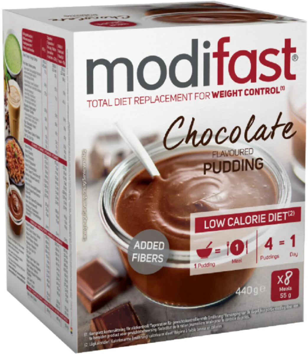 2x Modifast Weight Control Pudding Chocolade 8 x 55 gr