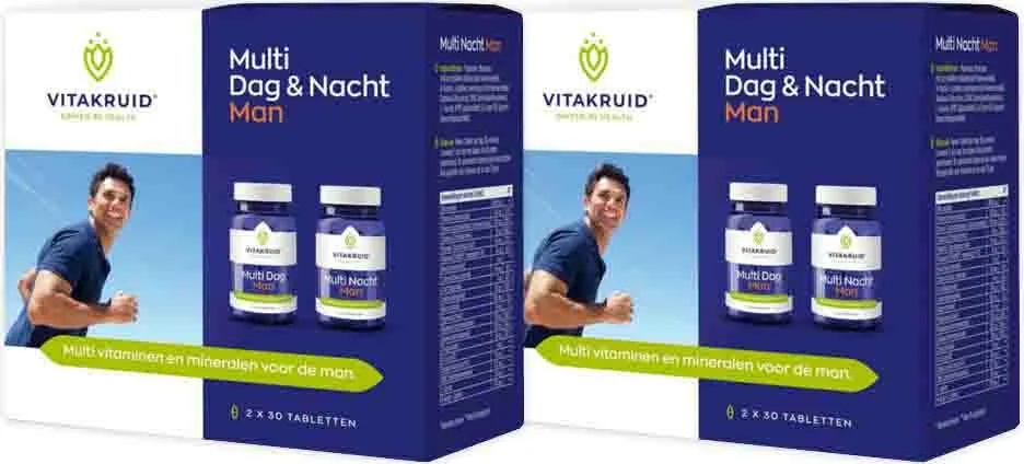 2x Vitakruid Multi Dag & Nacht Man 60 tabletten