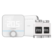 Bosch Slimme Radiatorknoppen 2-Pack + Smart Home Controller + Slimme Kamerthermostaat 230V