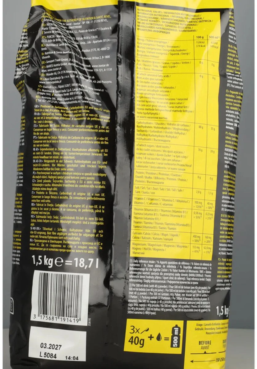 3x Isostar Hydrate & Perform Lemon 1500 gr
