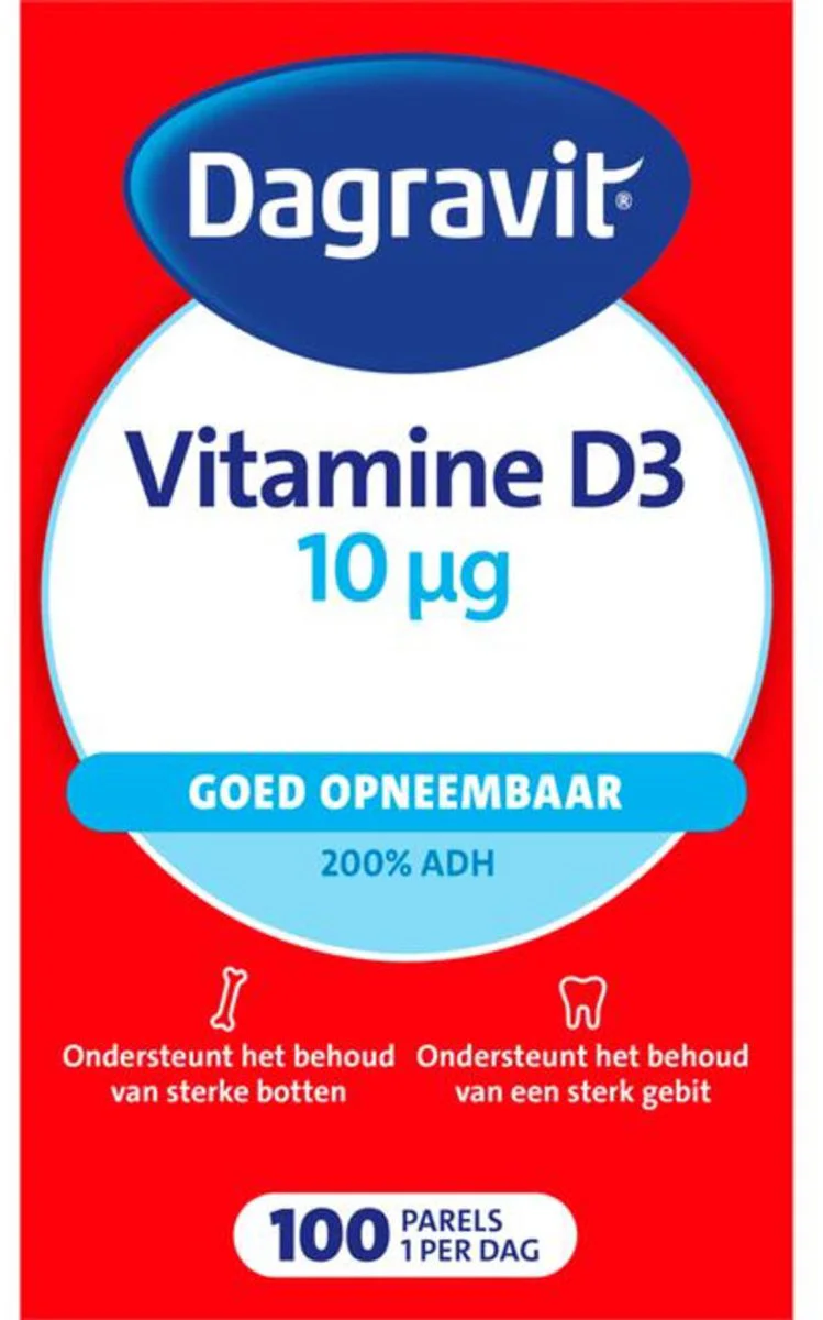 2x Dagravit Vitamine D Parels 10 µg 100 capsules