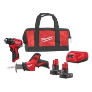 Milwaukee M12 BLPP2A-402B Accu combiset 2-delig (BLDDRC + HZ) 12V 2.0Ah in tas - 4933499692
