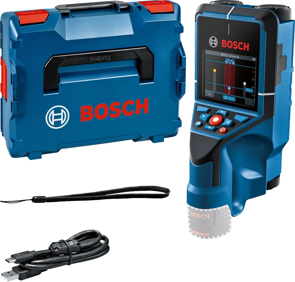 Bosch Professional D-TECT 200 C Accu muurscanner 200mm 12V Basic body in L-Boxx - 0601081608
