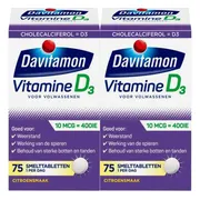2x Davitamon Vitamine D Volwassenen 75 smelttabletten