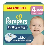 Pampers Baby Dry Luiers Maat 4 (9-14 kg) 204 stuks