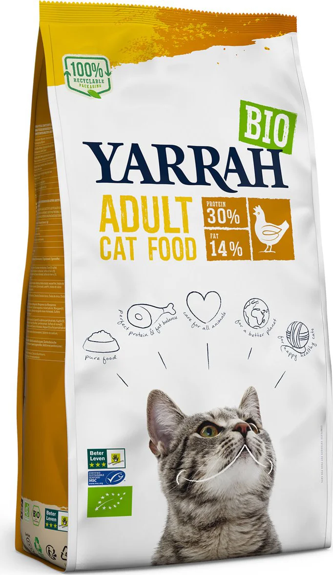 Yarrah Bio Kattenvoer Adult Kip 2,4 kg