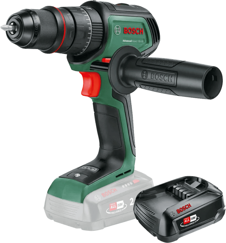 Bosch AdvancedImpact 18V-80 + POWER FOR ALL 18V 2,5 Ah Accu Set