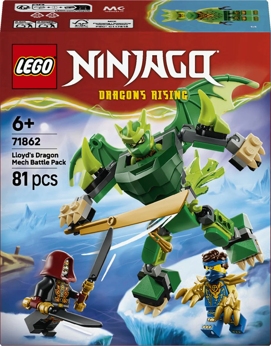 LEGO NINJAGO Lloyds drakenmecha strijdpakket 71862