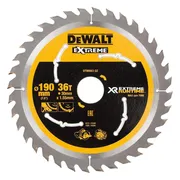 DeWALT Cirkelzaagblad voor Hout | Extreme Runtime | Ø 190mm Asgat 30mm 36T - DT99563-QZ