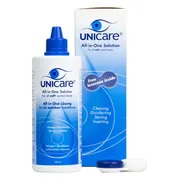 Unicare Alles-in-één Vloeistof Zachte Contactlenzen + Lenzenhouder 360ML