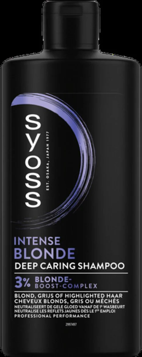 Syoss Intense Blonde Deep Caring Shampoo 3% Blond Booster 440ML