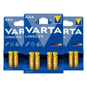 3x Varta Longlife AAA Blister 4 stuks