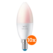 WiZ Smart Kaarslamp 10-pack - Gekleurd en Wit Licht - E14