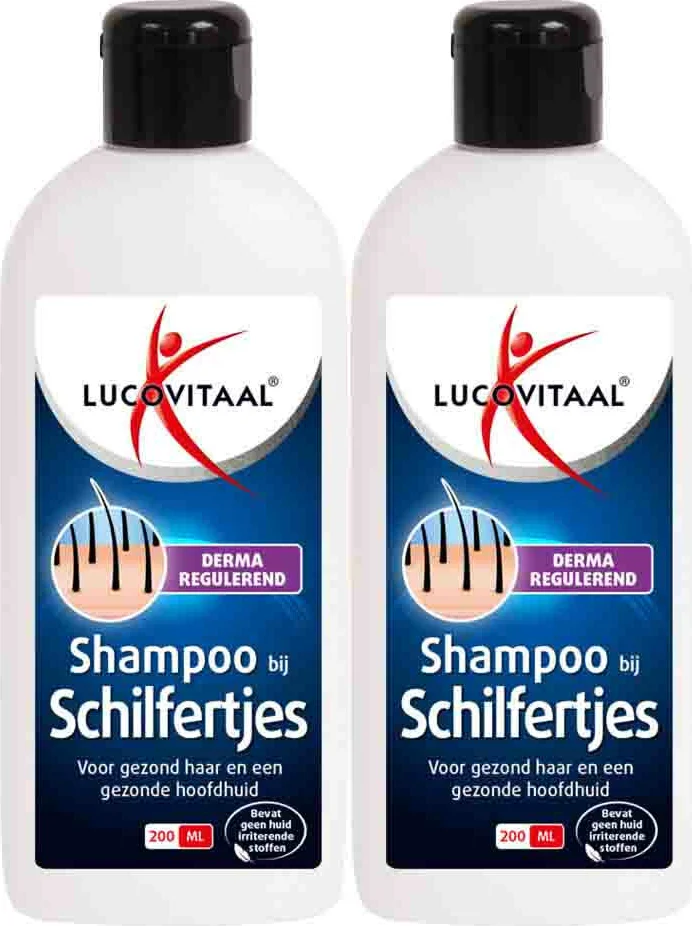 2x Lucovitaal Shampoo bij Schilfertjes 200 ml