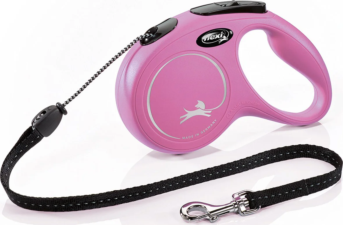 Flexi New Classic Tape - Hondenriem - Roze - M - 5 m