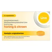Linn Keelpijn Zuigtabletten Honing & Citroen 24ZTB