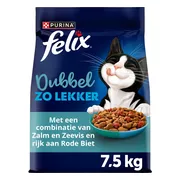 Felix Kattenvoer Droog Dubbel Zo Lekker Adult Zalm & Zeevis 7,5 kg