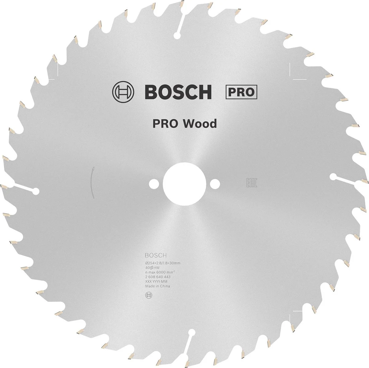 Bosch Professional Cirkelzaagblad PRO Wood | Ø 254 x 2,8 x 30mm 40T - 2608640443