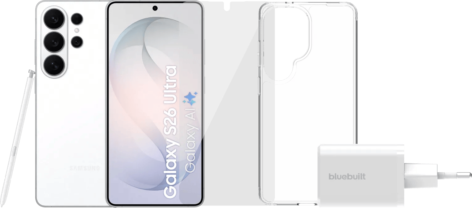 Samsung Galaxy S26 Ultra 256GB Wit 5G + Compleet Accessoirepakket