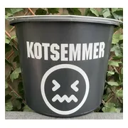 Emmer - 12 Liter- Met tekst: KOTSEMMER Smiley -18+ - uitgaan - examenfeest - examen cadeau - kleur blauw - cadeau -Kado - Verjaardag - Feest - Feestje - Partij - Partijtje - Feesten - Poetsen - Poets - Jarig - Jarige - Feestelijk - Tuinieren - Tuin