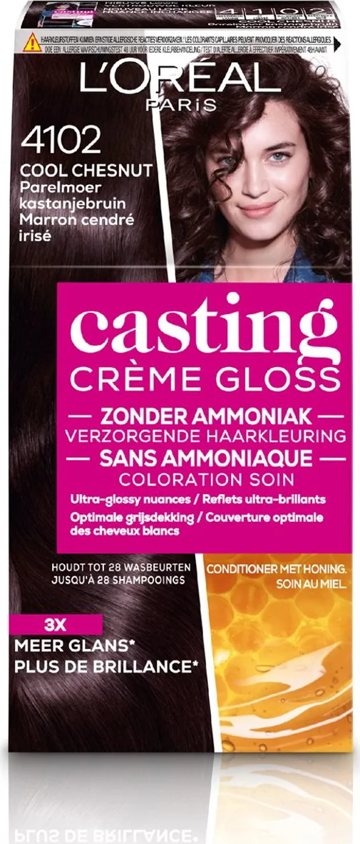 L'Oréal Casting Crème Gloss Semi-Permanente Haarkleuring 4102 Parelmoer Kastanjebruin
