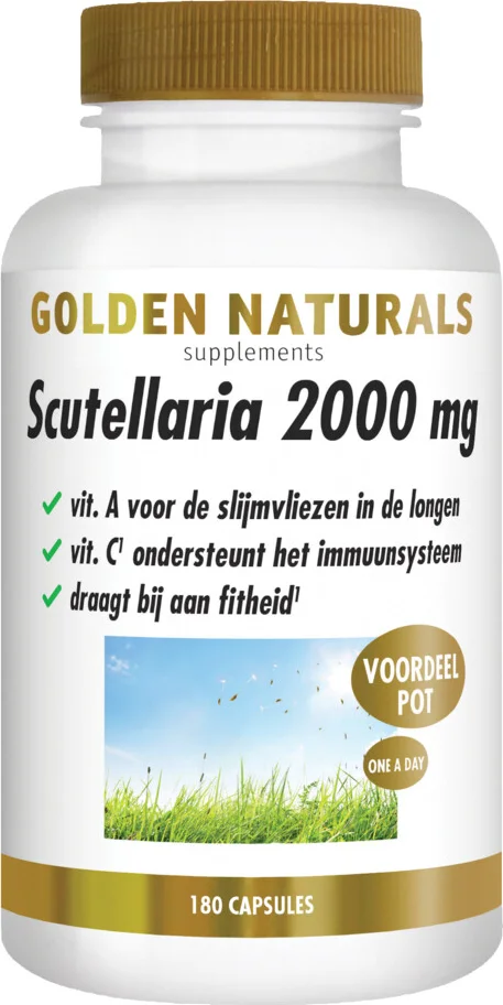 2x Golden Naturals Scutellaria 2000mg 180 vegacapsules