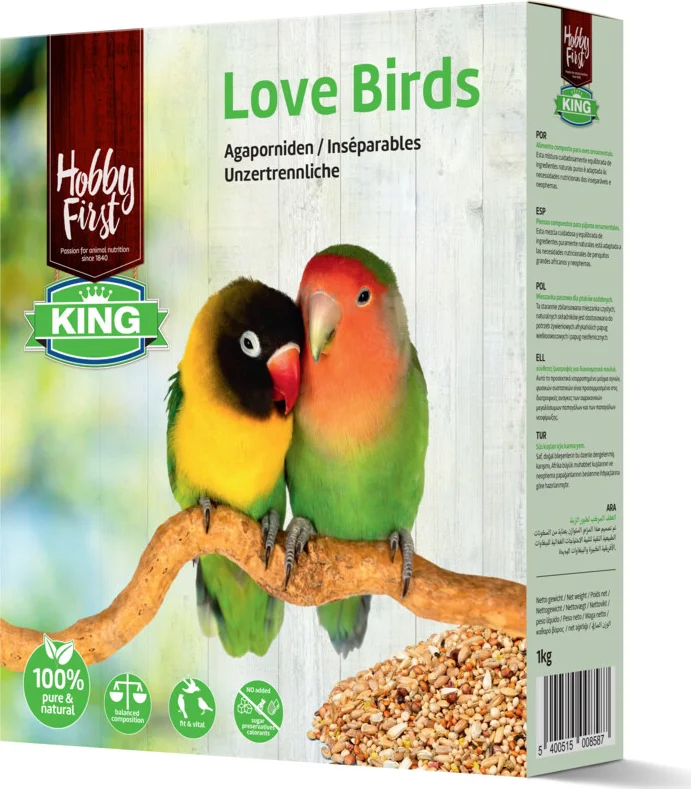 7x HobbyFirst King Agaporniden 1 kg