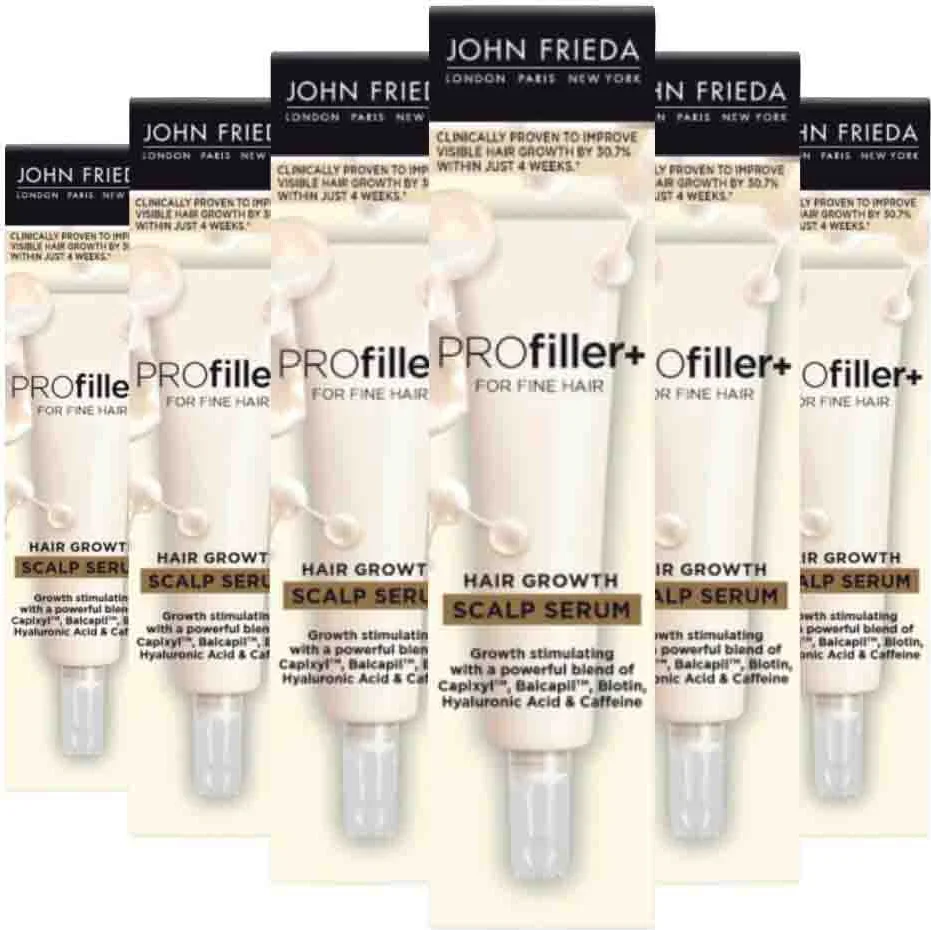 6x John Frieda PROfiller+ Thickening Scalp Serum 50 ml