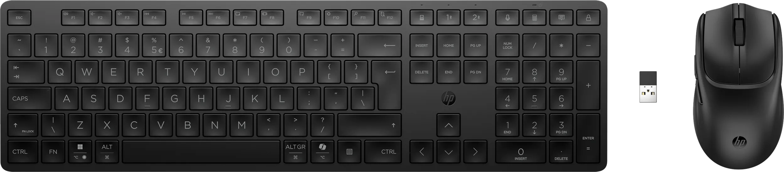 HP 490C Multi-Device Dual-Mode Toetsenbord en Muis Zwart QWERTY